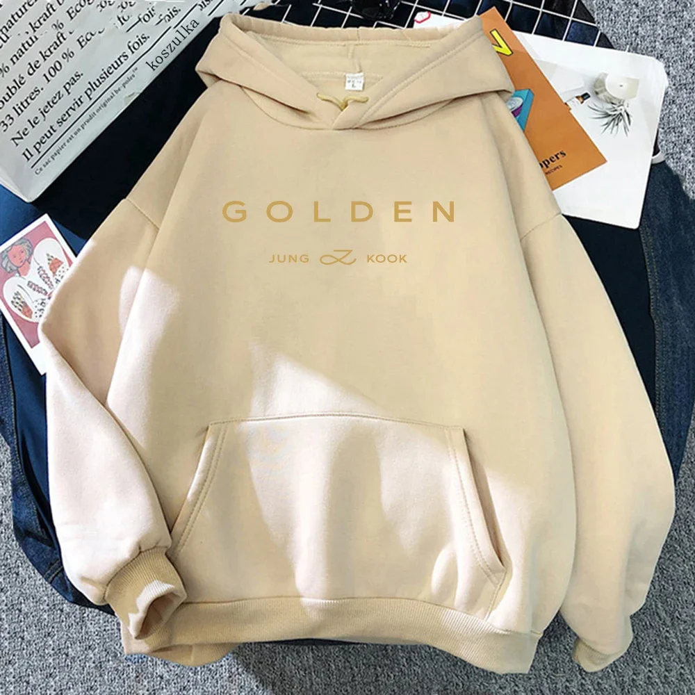 JungKook Golden Golden Golden Foodies Golden Golden Standing Unisex 앨범 레터 프린트 스웻셔츠, 한국