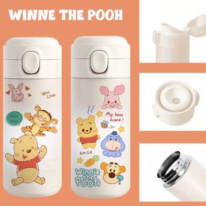 디즈니 WINNE THE POOH 푸우 곰 보온병 컵, 대용량, 소형, 경량, 휴대용, 남성용, 여성용, 고가 물컵