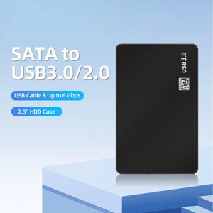 USB 3.0-2.5 인치 하드 드라이브 케이스, SATA HDD SSD 인클로저, 외장 하드 드라이브 디스크 박스, PC 노트북 스마트폰 PC 노트북용, 5Gbps