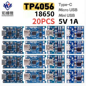 DIY C타입 마이크로 USB 5V 1A 18650 TP4056 리튬 배터리 충전기 모듈 충전 보드, 보호 기능 포함, 투인원