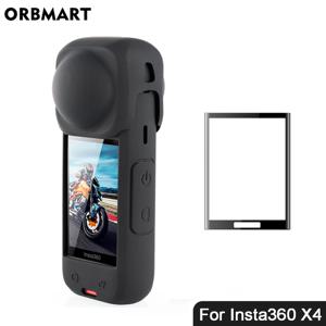 Insta360 X4 실리콘 케이스 커버 렌즈 캡, 스크린 보호대 곡선 보호 소프트 필름, Insta 360 X4 액세서리