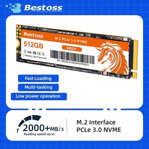 Bestoss 노트북 데스크탑용 내장 하드 드라이브 SSD, M.2 NVMe PCIe 3.0, 128GB, 256GB, 512GB, 1TB