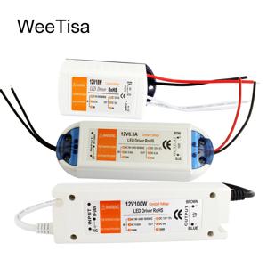 LED 스트립 조명 변압기 전원 어댑터, 12 V LED 드라이버, AC 110V 220V to DC 12 V 전원 공급 장치, 18W 28W 48W 72W 100W