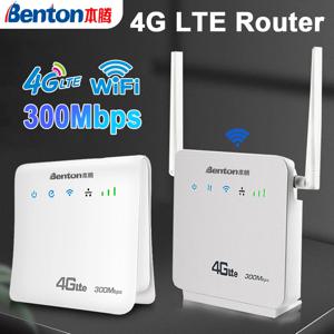 Benton SIM 카드 슬롯 와이파이 핫스팟 리피터, 아시아 유럽용 WAN LAN 인터넷 모뎀, 4G LTE 라우터, 300Mbps, 2.4GHz, 32 사용자