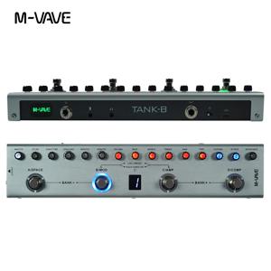 M-VAVE 탱크-B 멀티 이펙트 베이스 페달, 충전식 36 프리셋, 9 프리앰프 슬롯, 8 IR 캡 슬롯, 3 변조, 지연, 리버브 효과