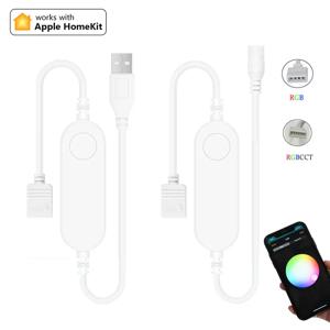 Mini Homekit WiFi Smart LED Controller DC 5V 12V 24V Dimmer Siri Voice Control for RGB RGB+CCT RGBCW Strip Light 4 Pin 6 Pin