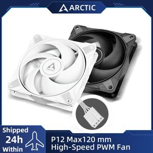 ARCTIC P12 맥스 고성능 120mm 케이스 선풍기, PWM 제어 200-3300 RPM, 정압 최적화, 유체 다이나믹 베어링