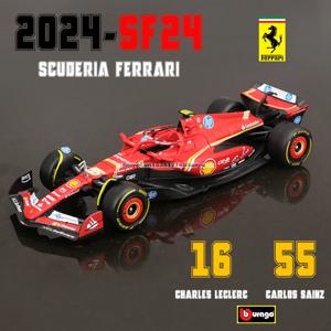 Bburago 1:43 F1 2024 페라리 SF24 #16 lecler #55 sainz jr Legierung 자동차 드룩거스 모델, spielzeug samlung merste reihenfolge