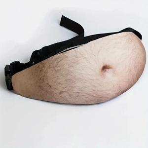 재미 있은 팝 아빠 Bod 머니 벨트 가방 남자 여행 가방 육체 색상 크리 에이 티브 패니 팩 맥주 지방 배꼽 부랑자 주머니 허리 가방