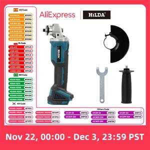 HILDA 브러시리스 앵글 연마기 연마기, 마키타 배터리용 핸드헬드 충전식 전동 공구, 21V
