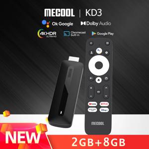 Mecool KD3 4K TV 스틱, 안드로이드 TV 11 스마트 TV 박스, Amlogic S905Y4, 2GB RAM, 8GB ROM, WiFi 2.4G, 5G HDR 10 + 미디어 플레이어 포함