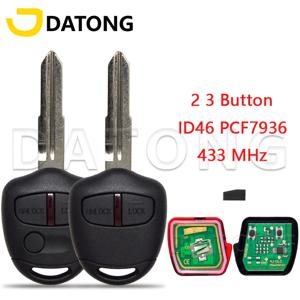 Datong World 자동차 원격 제어 키, 미쓰비시 아웃랜더 ASX 랜서 트리톤 라마 파제로 MIT8 ID46 433MHz, 스마트 키 교체