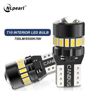 NLpearl LED 캔버스 168 194 전구, 자동차 인테리어 지도 돔 조명, 주차등, 자동 신호 램프, 번호판 램프, T10 W5W, 2 개