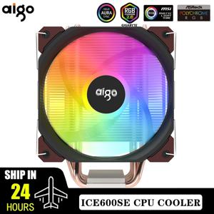 Aigo ICE600SE CPU 쿨러 선풍기 ARGB 6 히트 파이프, 4 핀 PWM 120mm 케이스, 선풍기 에어 쿨러, 인텔 LGA 1700 1200 115X 18XX 2011 AMD AM4 X99