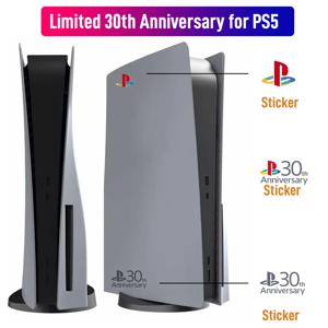 한정판 30 주년, PS5 팻 페이스 플레이트 비닐 로고 스티커, 플레이스테이션 5 슬림 콘솔 커버 페이스 플레이트 쉘 교체