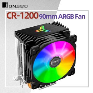 Jonsbo CPU 쿨러 2 히트 파이프 타워, RGB 다채로운 조명 효과, 9cm 선풍기 PC 라디에이터, Inter LGA115X 1200 1700 AMD AM4 용, CR1200