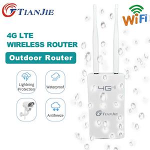 TIANJIE 방수 야외 4G CPE 라우터, 150Mbps CAT4 LTE 라우터, 3G/4G SIM 카드, IP 카메라 및 외부 와이파이 커버리지