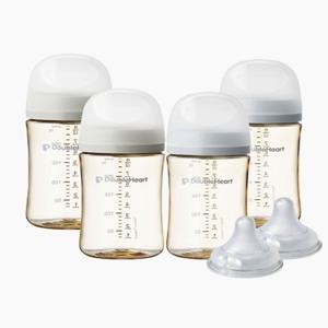 [더블하트] 3세대 240ml 모먼트 젖병3개(젖꼭지M 포함) +젖꼭지2개