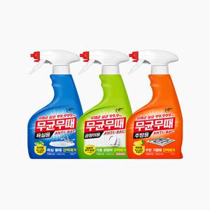 [무균무때] 안티박 청소세제 500ml 용기 X 3개 4종 (택1)