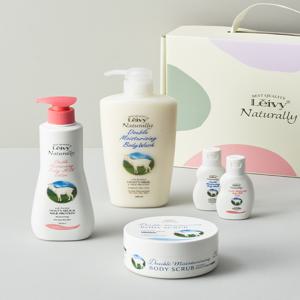 [레이비] 산양유 프리미엄 세트(바디워시 500ml+바디로션350ml+스크럽400g+바디워시45ml+바디로션45ml)