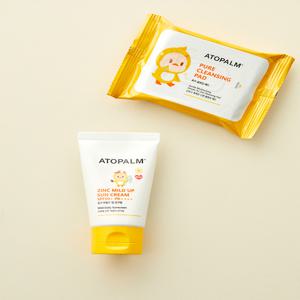 [아토팜] 징크 마일드 업 선크림 65g+클렌징패드 기획세트 (SPF50+ PA++++)