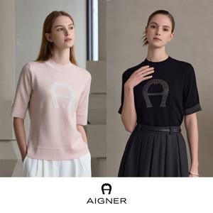 [★한정수량] 24SS AIGNER 시퀸 니트탑