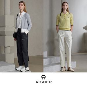 24SS AIGNER 데님라이크 배기핏 팬츠