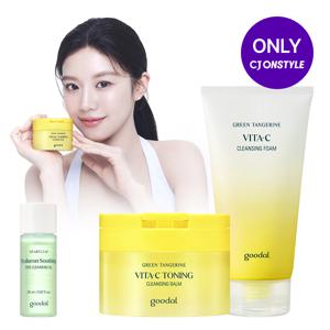 [CJ단독]청귤 비타C 클렌징 밤+클렌징 폼 [사은]유자가득순한마스크2매+잡티케어세럼10ml