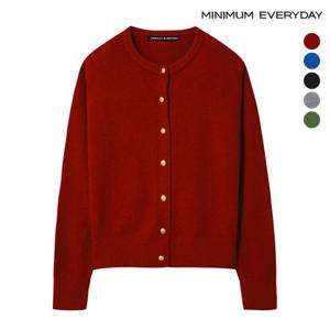 정상가:69,000원 ㅣ [미니멈 에브리데이]금장 버튼 라운드 데일리 니트 가디건 (EA4CK023D)