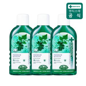 덴티스테 내츄럴 오랄린스 가글 450ml 3개