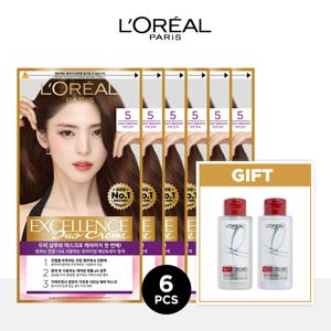 엑셀랑스 듀오크림 염색약 6개+본드리페어 100ml 2종(샴푸+컨디셔너)