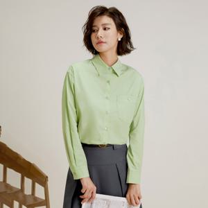 [랭썬]LS_Front button pocket shirt_LIGHT GREEN