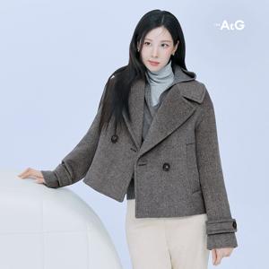 [앱1만원↓] 더엣지 24FW 울혼방 헤링본 더블코트