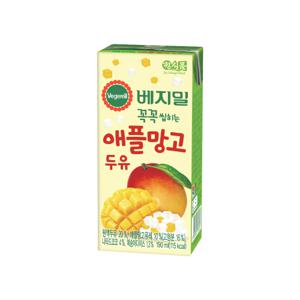 꼭꼭 씹히는 애플망고 두유 190mlx80팩