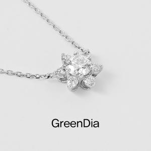 [GreenDia] Frost Flower 18K 눈꽃 0.74캐럿 목걸이