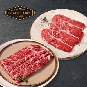 블랙라벨 초이스등급 꽃갈비살 1팩+부채살 1팩 (총800g)