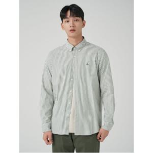 남성 빈폴 [Essential] 남녀공용 플레인 스트라이프 셔츠  카키 BC3764E02H