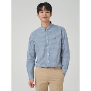 남성 빈폴 [Essential] 플레인 깅엄 체크 셔츠  블루 BC3764E03P