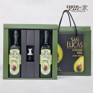 San-Lucas  아보카도오일 500mL x 2 선물세트 엑스트라버진 냉압착 아보카드오일 기름 아보카도유