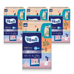 리얼실키 미용티슈 250매 x 3입 x 4팩