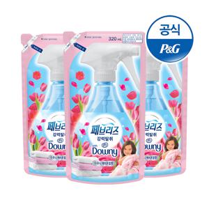 페브리즈 섬유탈취제 다우니 향 320ml 리필 3개