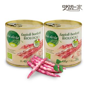 COOP 비비베르데 이탈리아 유기농 볼로티콩(흰강낭콩) 400g 2캔 무첨가물 Non GMO