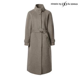 정상가:329,000원 | 투웨이넥 모던 스트랩 벨티드 울 롱 코트 (NO4JH012L0)