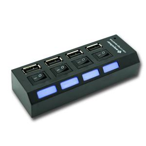 USB2.0 멀티허브 분배기 멀티탭 버튼식 4포트 PDB-HUB204