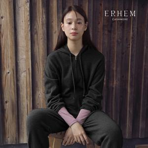 [ERHEM] 에르헴 24 FW 캐시미어 100 디테일 후드집업