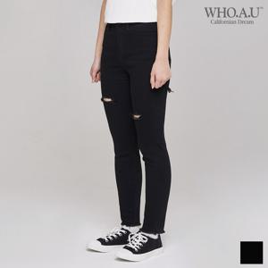 [최초가 39,900원]   여성 스키니 진 블랙 WHTJA2351F-T