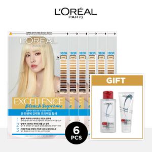 엑셀랑스 블리치 슈프림 6개+본드리페어 100ml 2종(샴푸+컨디셔너)