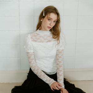 1/2일 예약배송 Cest_Lace puff long sleeve top