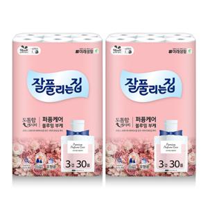 퍼퓸케어 블루밍부케 천연펄프 30M x 30롤 x 2팩