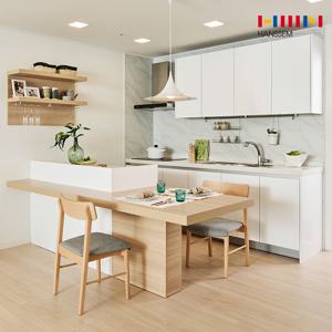 밀란100 플랫화이트 키친 리모델링